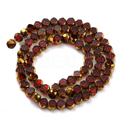 Electroplate Transparent Glass Beads Strands EGLA-G037-02A-HP02-1