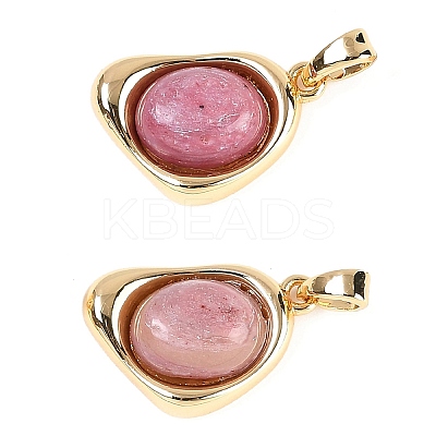 Natural Rhodonite Pendants KK-U043-52G-05-1