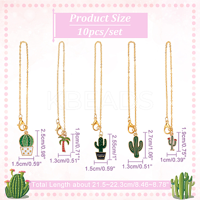 10Pcs 5 Style Alloy Enamel Wine Glass Charms HJEW-AB00063-1
