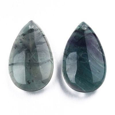 Natural Fluorite Pendants G-S295-07-1