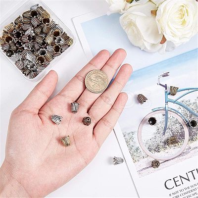 240Pcs c Multi-Petal Tibetan Style Alloy Bead Caps FIND-NB0002-03-1