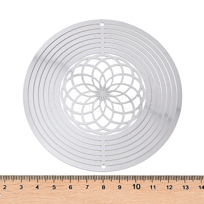 201 Stainless Steel 3D Rotating Hanging Wind Spinner STAS-B122-01P-02-1