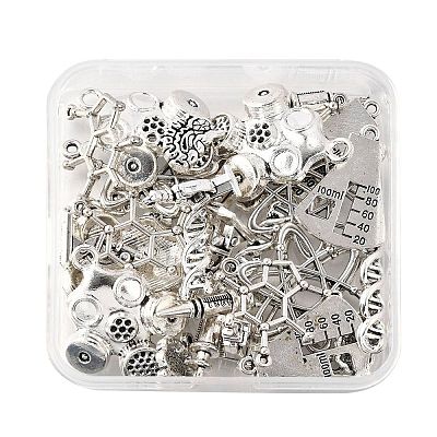 32Pcs 8 Styles Tibetan Style Alloy Charms TIBE-FP0001-07-1