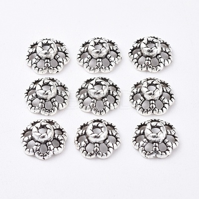 Tibetan Style Alloy Bead Caps LF0761Y-1