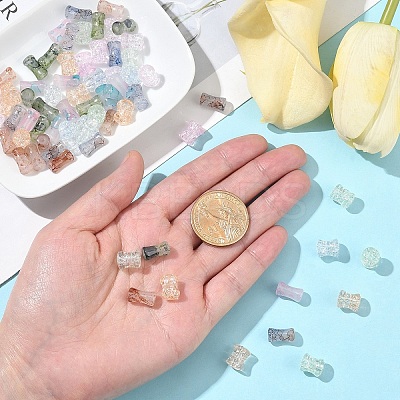 80Pcs 8 Colors Baking Varnish Glass Beads Strand GLAA-YW0004-02-1