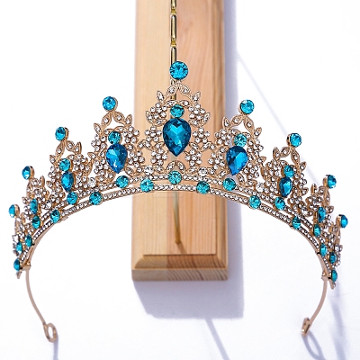 Alloy Rhinestone Crown Hair Bands PW-WG903DF-08-1