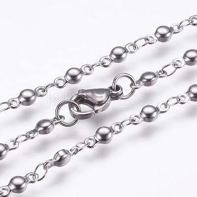 Non-Tarnish 304 Stainless Steel Chain Necklaces STAS-P164-12P-1