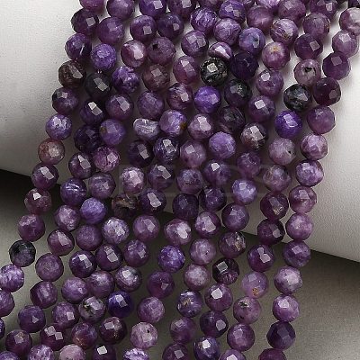Natural Charoite Beads Strands GG-CBA77FB-B02-4mm-1