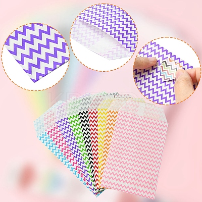 45Pcs 9 Colors White Kraft Paper Bags CARB-FS0001-02-1