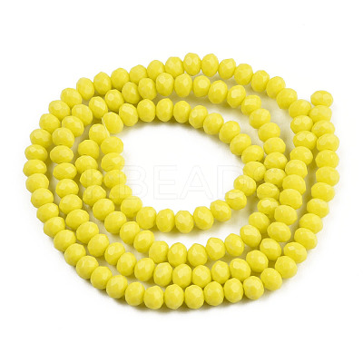 Opaque Solid Color Glass Beads Strands EGLA-A034-P4mm-D26-1