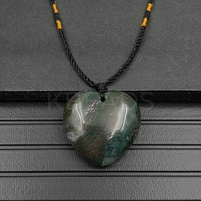 Natural Indian Agate Pendant Necklaces XA8803-08-1