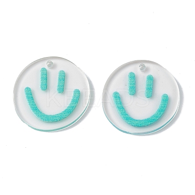 Transparent Printed Acrylic Pendants LS-TACR-P005-01A-1