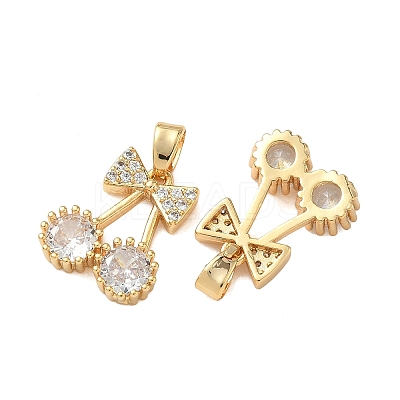 Brass Micro Pave Cubic Zirconia Pendants KK-Z136-72G-1