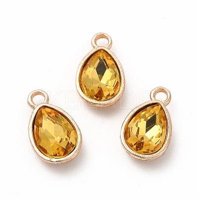 Faceted Glass Rhinestone Pendants GLAA-I051-A17-1