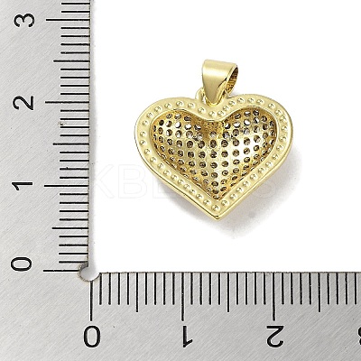 Rack Plating Brass Micro Pave Clear Cubic Zirconia
 Pendants KK-R163-03G-1