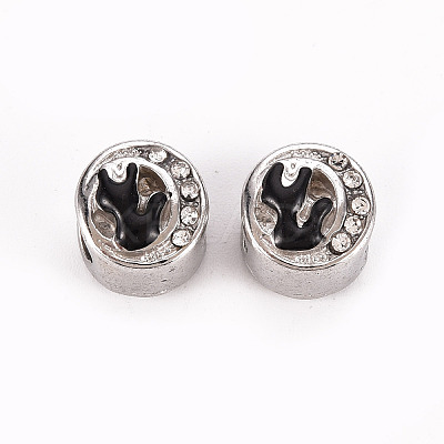 Alloy Enamel European Beads MPDL-N040-003-RS-1