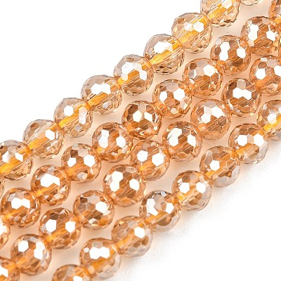 Electroplate Transparent Glass Beads EGLA-B013-02A-PL14-1