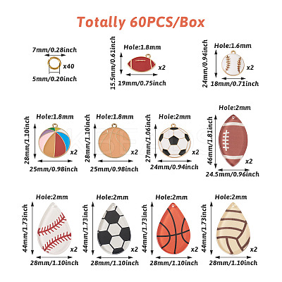 DIY Sports Themed Pendants Jewelry Making Finding Kits DIY-PJ0001-35-1
