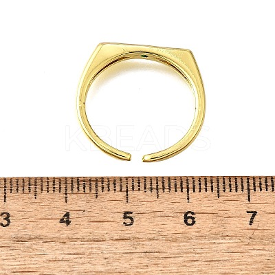 Brass Micro Pave Cubic Zirconia Cuff Rings for Women RJEW-H247-16G-02-1