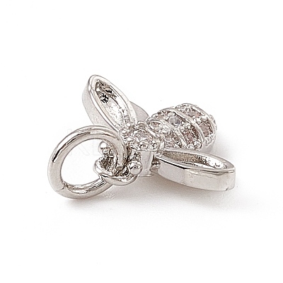 Brass Micro Pave Cubic Zirconia Charms ZIRC-F132-40P-1