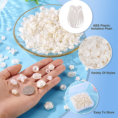 ABS Plastic Imitation Pearl Beads KY-TA0001-52-1
