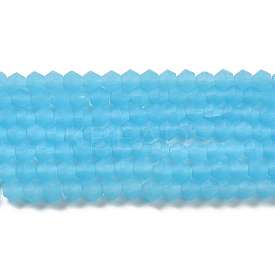 Imitation Jade Frosted Glass Bead Strands X1-GLAA-F029-JM4mm-B03-1