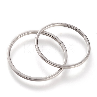 Non-Tarnish 304 Stainless Steel Plain Band Rings LS-RJEW-B0006-7-02P-1