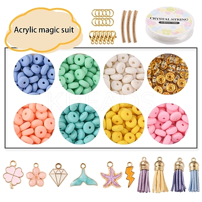 DIY Charms Jewelry Set Making Kit DIY-YW0005-35-1
