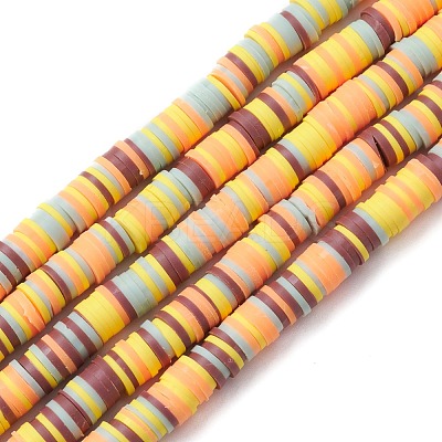 Handmade Polymer Clay Beads Strands CLAY-R089-8mm-T036-1