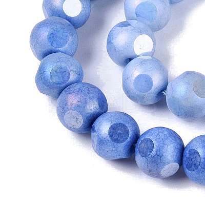 Ombre Effect Dyed Electroplate Opaque Glass Beads Strands EGLA-Q130-01A-04-1