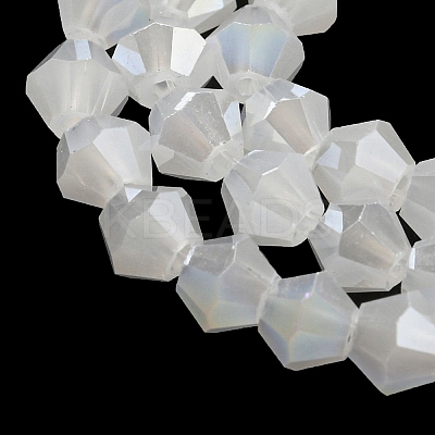 Imitation Jade Electroplate Glass Beads Strands EGLA-A039-J4mm-B06-1