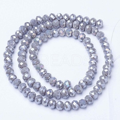 Electroplate Glass Beads Strands EGLA-A034-P10mm-B17-1