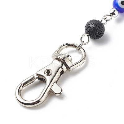 Handmade Lampwork Evil Eye Pendant Decoration HJEW-JM00791-04-1