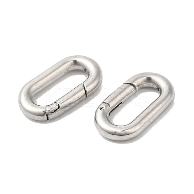 Non-Tarnish 304 Stainless Steel Spring Gate Ring X-STAS-Q215-54P-1