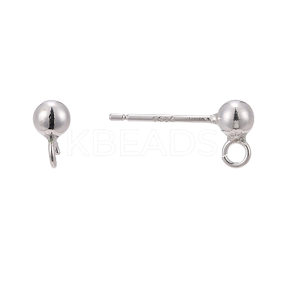 925 Sterling Silver Stud Earring Findings STER-S002-49-1