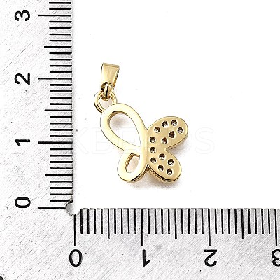 Brass Micro Pave Cubic Zirconia Pendants KK-P336-16D-G-1
