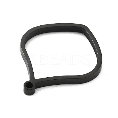 Ion Plating(IP) 304 Stainless Steel Open Back Bezel Pendants STAS-K208-18B-1