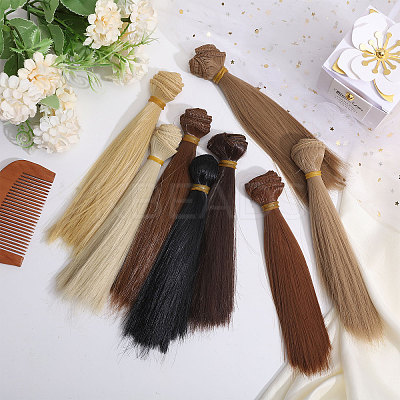 8Pcs 8 Colors PP Doll Wig Hair AJEW-GL0002-34B-1