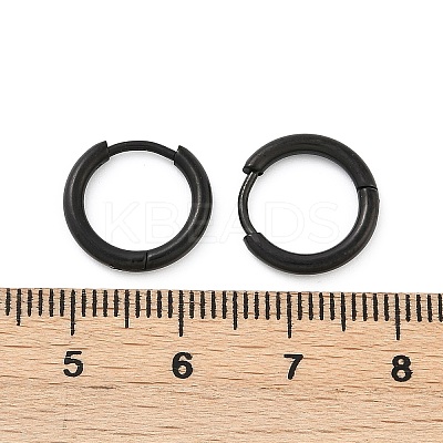 202 Stainless Steel Huggie Hoop Earrings EJEW-F111A-13mm-EB-1