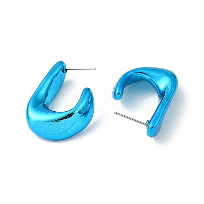 Twist Teardrop Acrylic Stud Earrings EJEW-P251-26-1