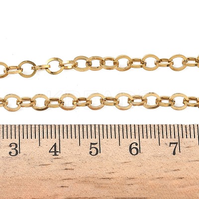 304 Stainless Steel Rolo Chain Necklaces NJEW-Z102-01G-1