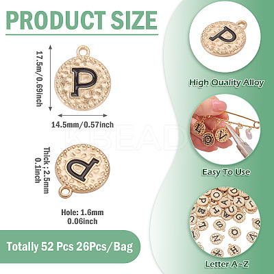 52 Pcs Alloy Enamel Pendants ENAM-TA0003-77-1