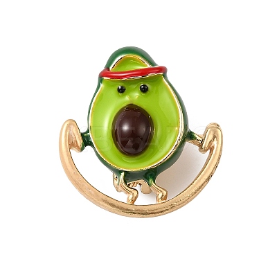 Light Golden Alloy Enamel Brooch LS-JEWB-K018-32C-KCG-1