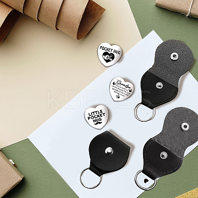 Heart Double-Sided Engraved Stainless Steel Commemorative Decision Maker Coin Set AJEW-GL0002-02A-1