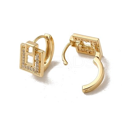 KC Gold Plated Brass Micro Pave Cubic Zirconia Hoop Earring EJEW-L271-01KCG-01-1