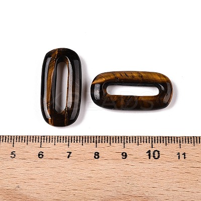 Natural Tiger Eye Oval Pendants G-N342-105N-1