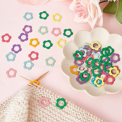 Alloy Knitting Stitch Marker Rings FIND-GF0004-75-1