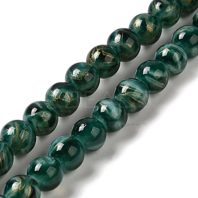 Baking Paint Glass Bead Strands DGLA-Z001-03A-1