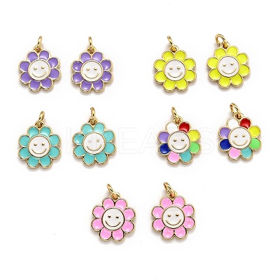 Brass Enamel Charms KK-O135-01-1