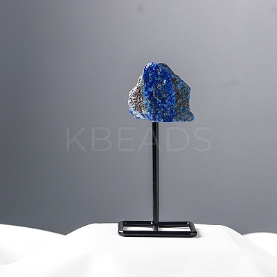 Natural Lapis Lazuli Lamp with Metal Holder Ornament PW-WG598C7-01-1